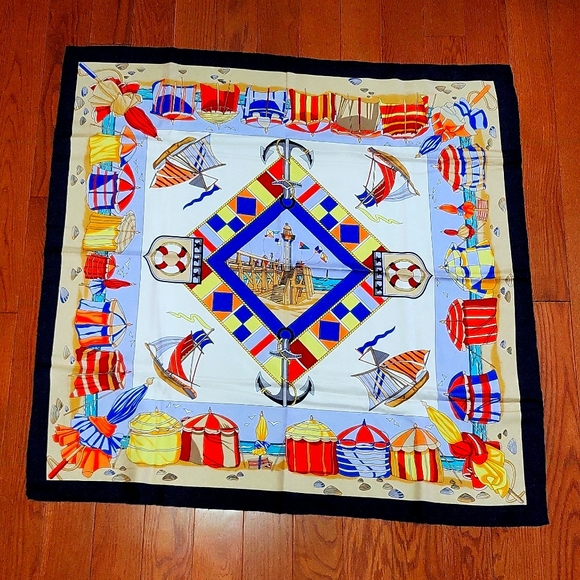 Carlisle Nautical/Beachy Silk Scarf - Picture 1 of 5